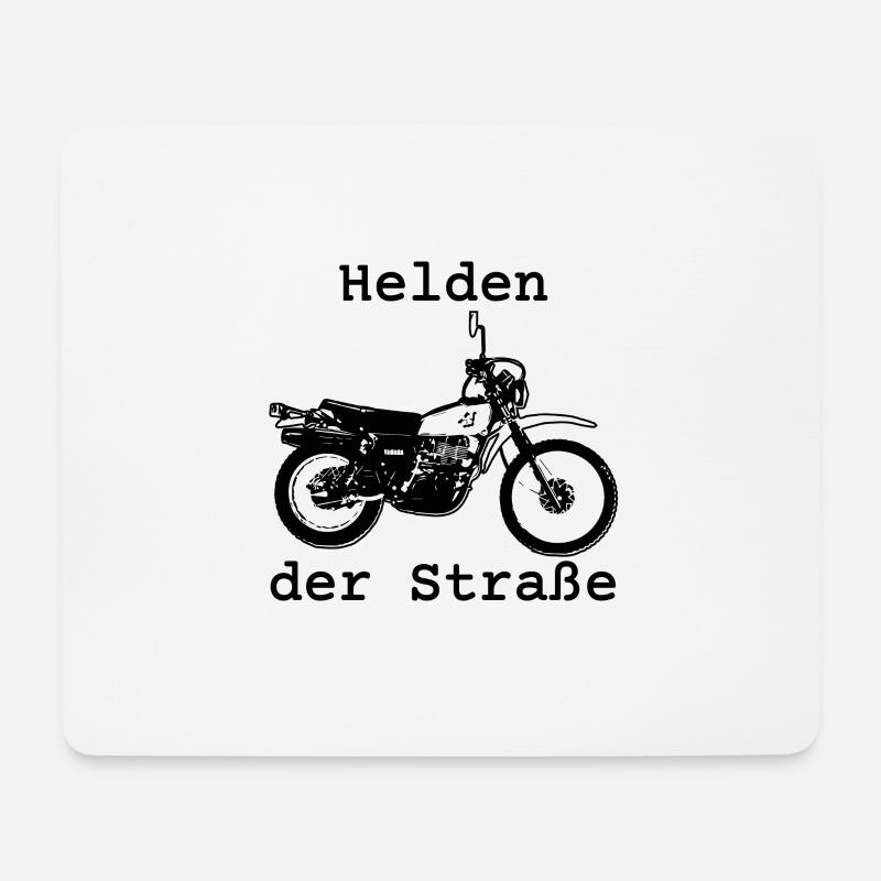 Helden der Straße - XT 500 Motorrad - Mousepad (Querformat) - Weiß