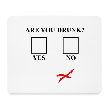 Tu es un vrai drunk ? - Tapis de souris (format paysage) - blanc - Devant