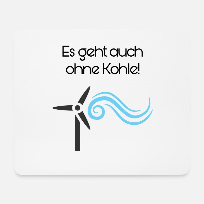 Windenergie - Mousepad (Querformat) - Weiß