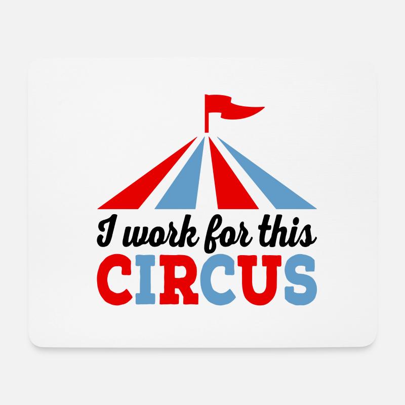 Zirkus - Mousepad (Querformat) - Weiß