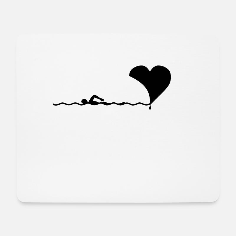 Schwimmer, schwimmer, Schwimmen, schwimmen - Mousepad (Querformat) - Weiß