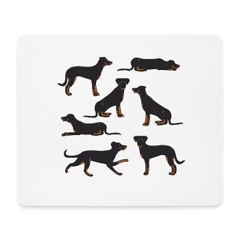 Beauceron Auswahl - Mousepad (Querformat) - Weiß - Vorne
