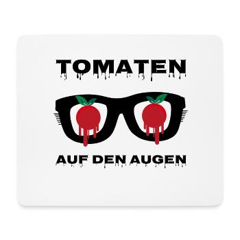 tomates sur les yeux - Tapis de souris (format paysage) - blanc - Devant