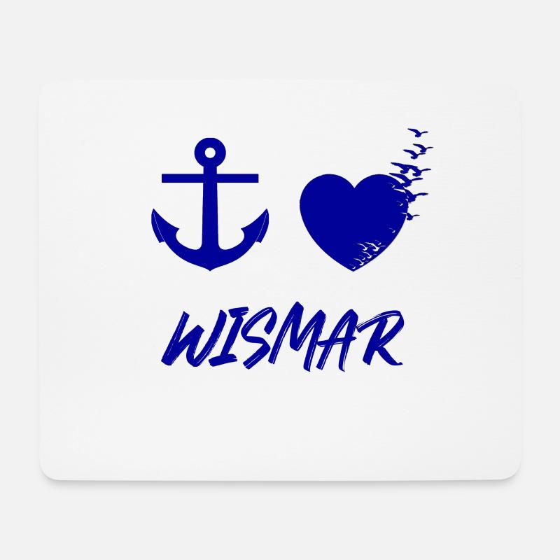 I love Wismar - Mouse Pad (horizontal) - white