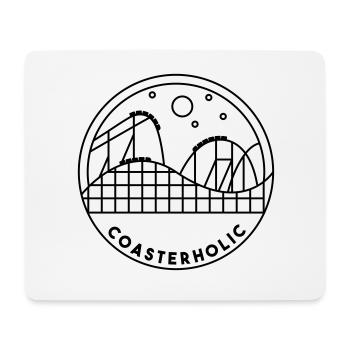 Coasterholic Roller Coaster Amusement Park Design - Mouse Pad (horizontal) - white - Front