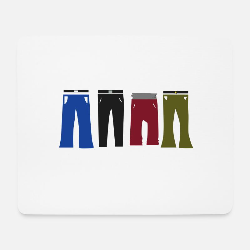 Hosen - Mousepad (Querformat) - Weiß