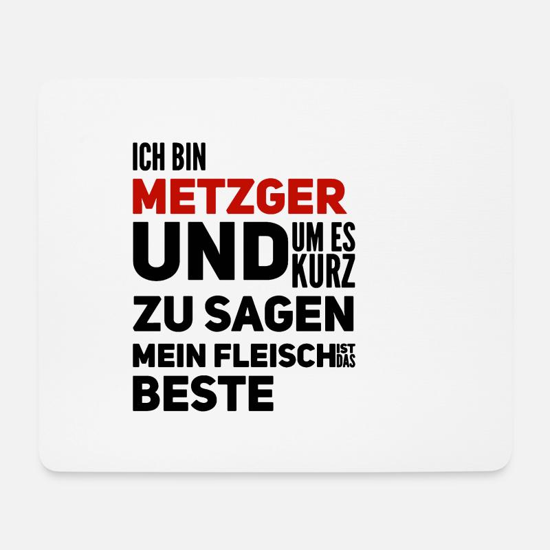 Metzger - Mousepad (Querformat) - Weiß
