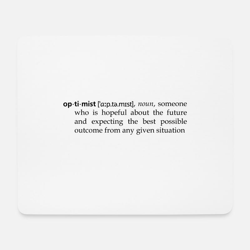 Optimist - Definition - Mousepad (Querformat) - Weiß