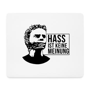 Hass ist keine Meinung - Mousepad (Querformat) - Weiß - Vorne