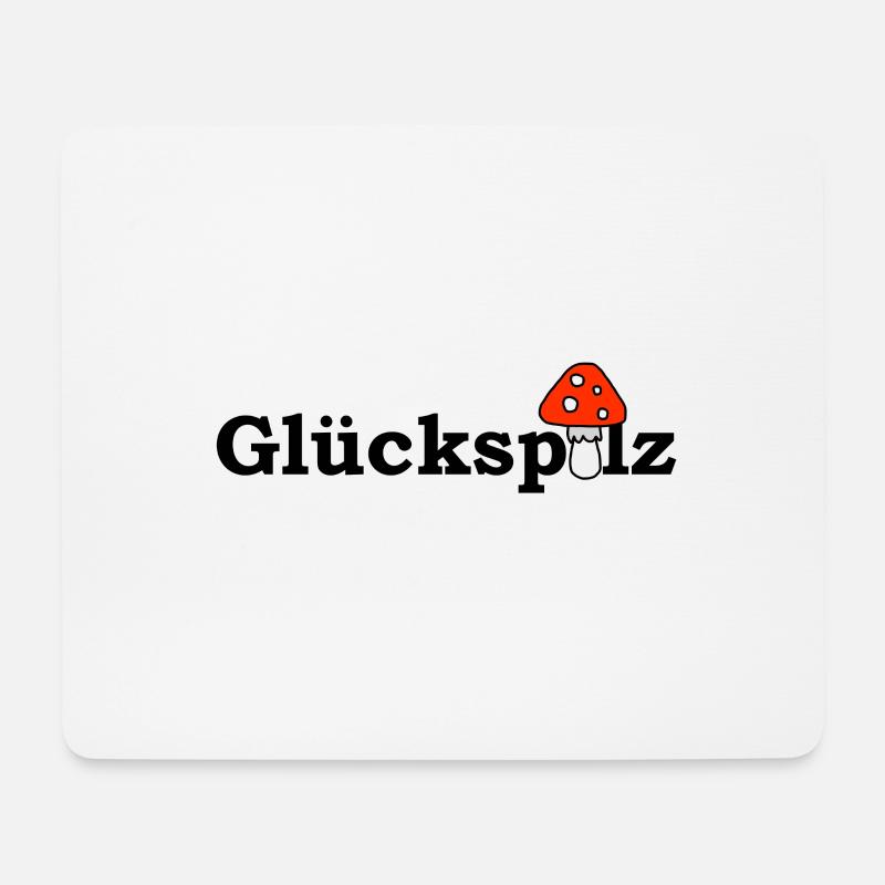 Glückspilz - Mousepad (Querformat) - Weiß