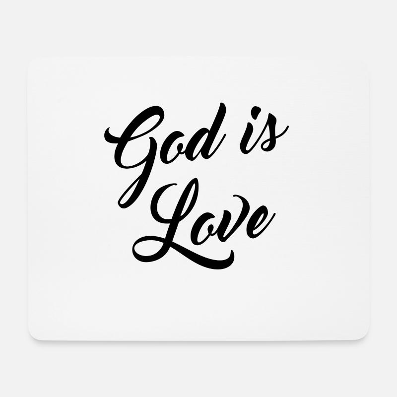God is Love - Mouse Pad (horizontal) - white