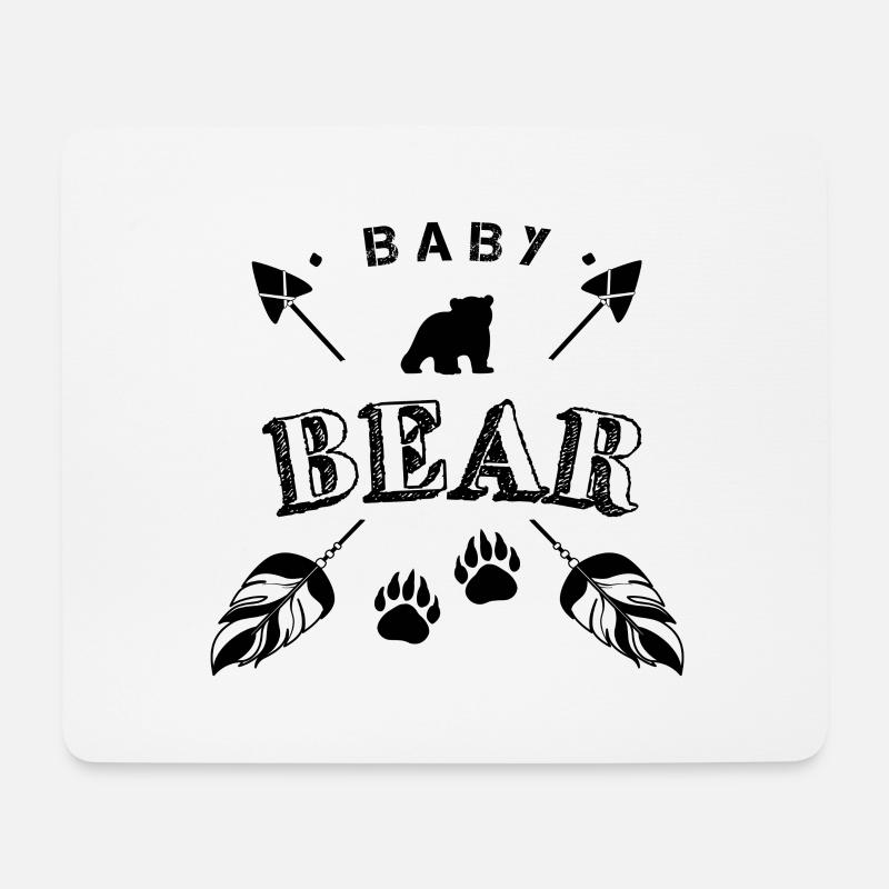 Baby Bär süße Familie Boho Pfeil - Mousepad (Querformat) - Weiß