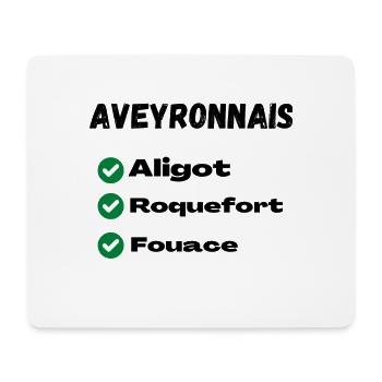 t-shirt Aveyronnais personnalisé cadeau - Tapis de souris (format paysage) - blanc - Devant
