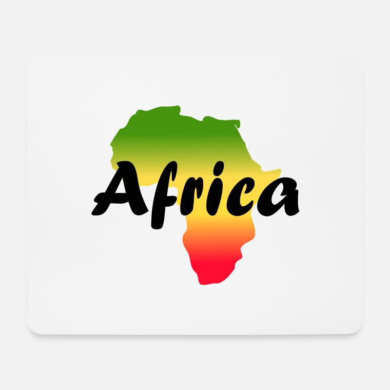 T-Shirt africa grün gelb rot reggae - Mousepad (Querformat) - Weiß