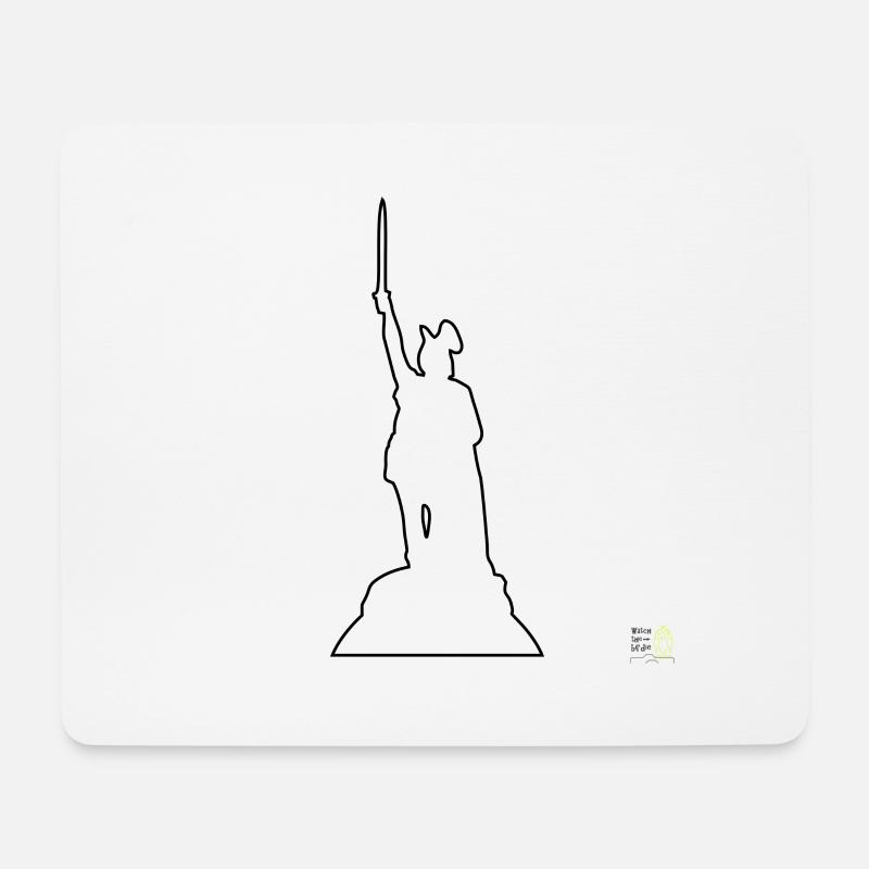 Hermannsdenkmal Kreis Lippe Kontur Shirt - Mousepad (Querformat) - Weiß