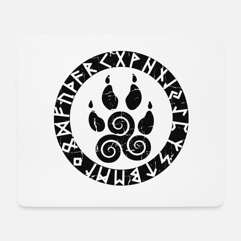 Viking Symbol - Mousepad (Querformat) - Weiß