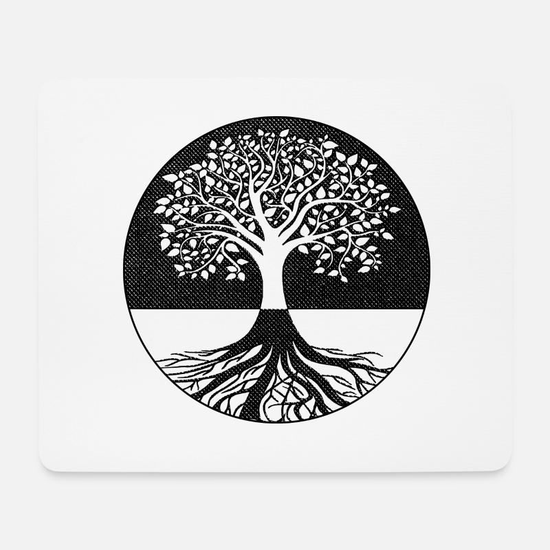 Lebensbaum - Mousepad (Querformat) - Weiß