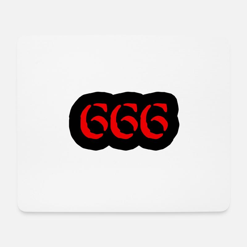 666 - Mousepad (Querformat) - Weiß
