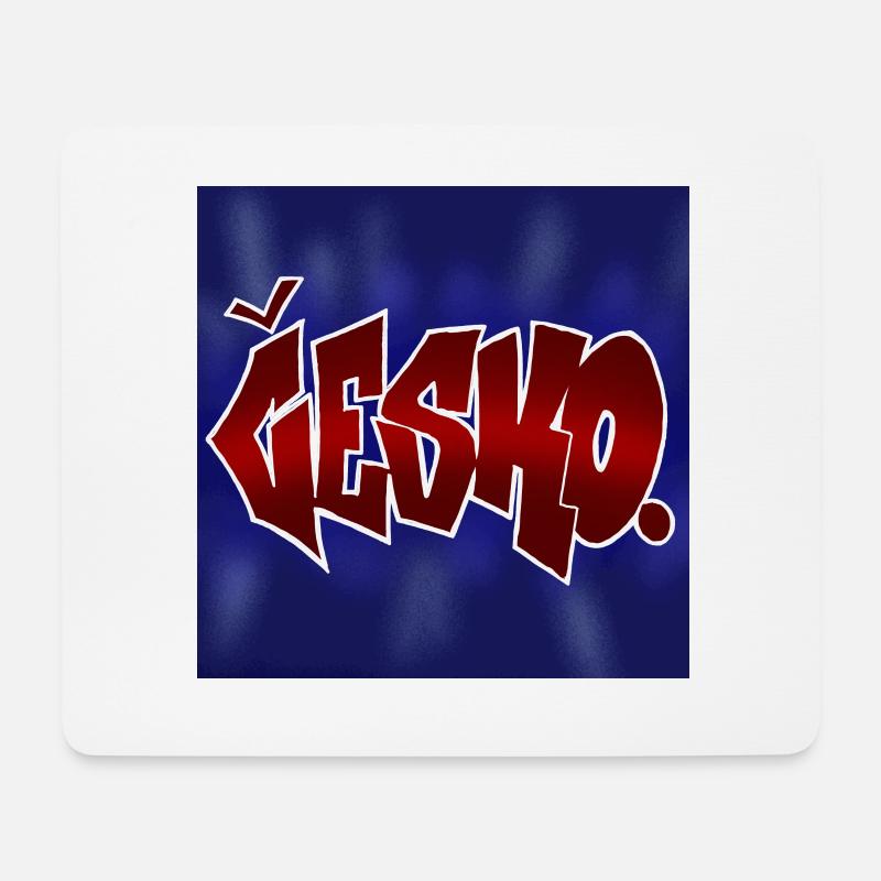 Česko Graffiti Design - Mousepad (Querformat) - Weiß