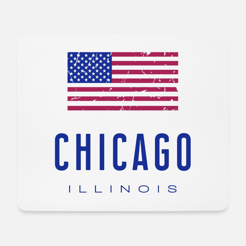 Chicago /// Illinois - Mouse Pad (horizontal) - white