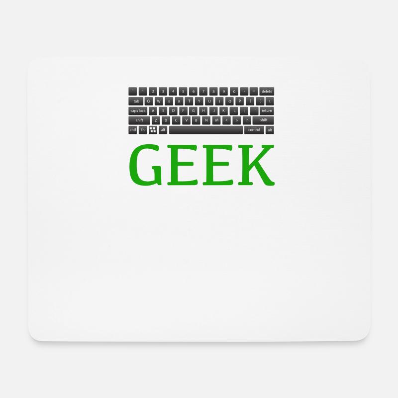 Geek - Mousepad (Querformat) - Weiß