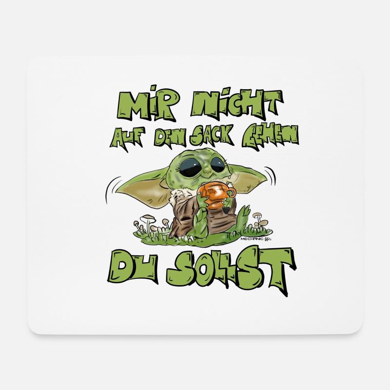 Mir nicht auf den Sack gehen du sollst - Mousepad (Querformat) - Weiß