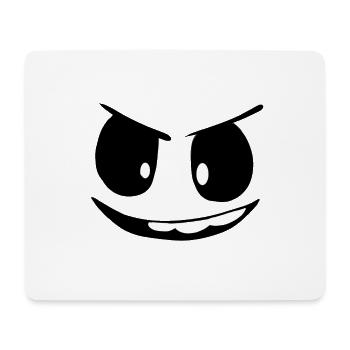 drôle, vilain, mal, visage de monstre méchant - Tapis de souris (format paysage) - blanc - Devant