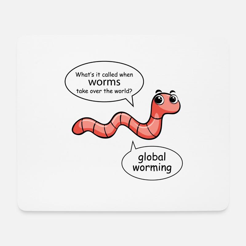 Composting Compost Gardening Garden Worm Humour - Mouse Pad (horizontal) - white