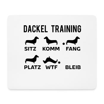 Dackel Training - Mousepad (Querformat) - Weiß - Vorne