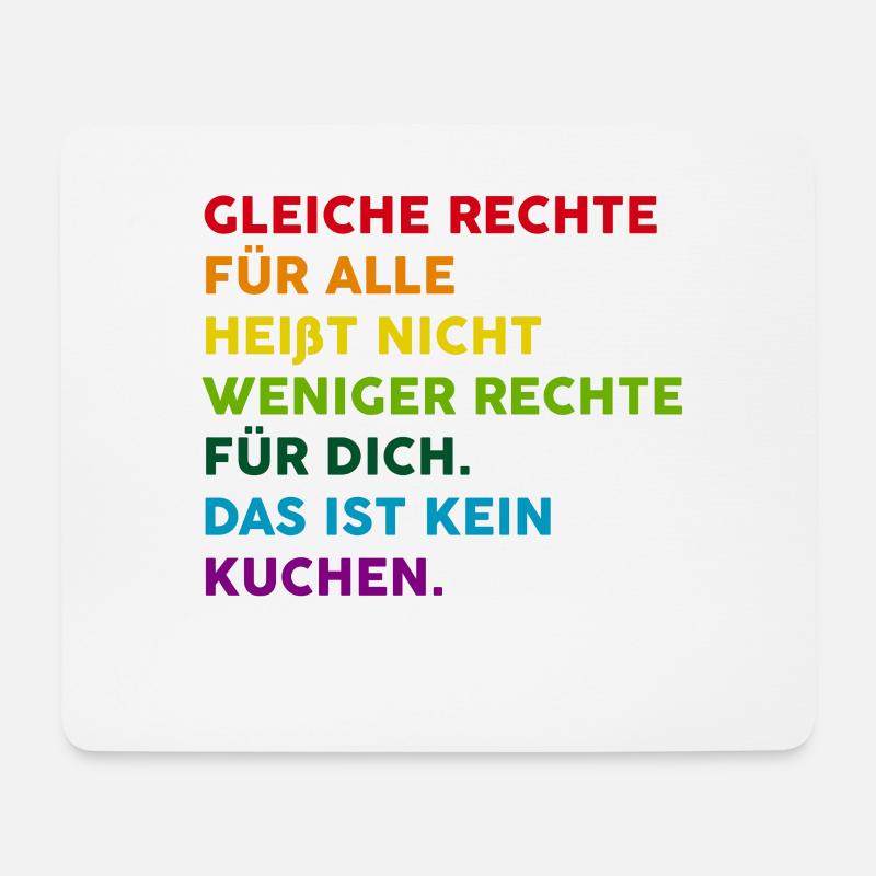 Gleiche Rechte für alle - Mousepad (Querformat) - Weiß