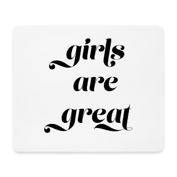 girls are great - Tapis de souris (format paysage) - blanc - Devant