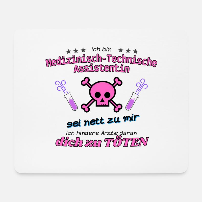 MTA sei nett zu mir - Mousepad (Querformat) - Weiß