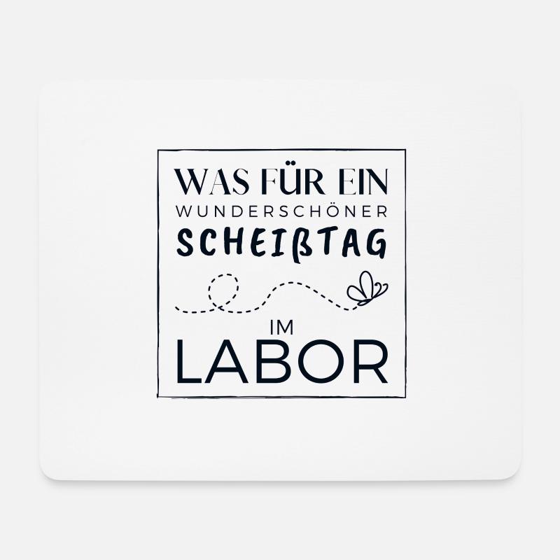 was für ein Scheißtag im Labor BMA MTA - Mousepad (Querformat) - Weiß