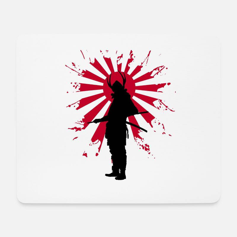 Japan,samurai, Japanese - Mouse Pad (horizontal) - white
