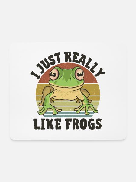 Frosch - Mousepad (Querformat) - Weiß