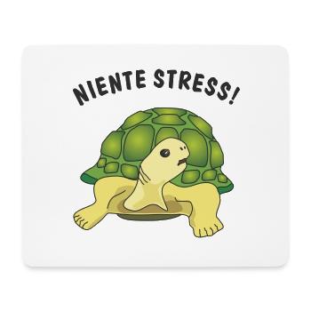 niente stress - Mousepad (Querformat) - Weiß - Vorne