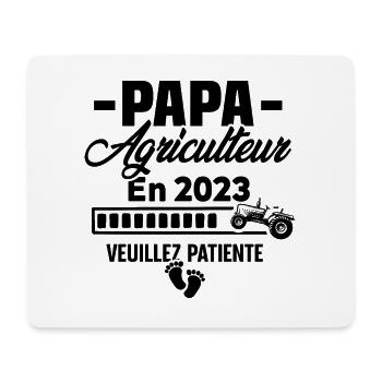 2023 Papa Agriculteur Agriculture Bébé Naissance - Tapis de souris (format paysage) - blanc - Devant