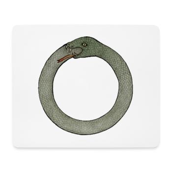 Coiled Serpent Emblem - Mouse Pad (horizontal) - white - Front