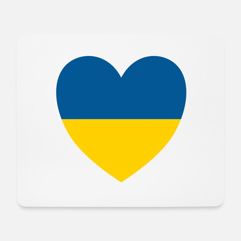 Ukraine Herz Liebe Land Heimat - Mousepad (Querformat) - Weiß