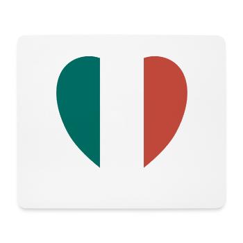 Italy heart love country homeland - Mouse Pad (horizontal) - white - Front