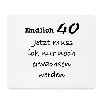 40 - 40e anniversaire - Tapis de souris (format paysage) - blanc - Devant