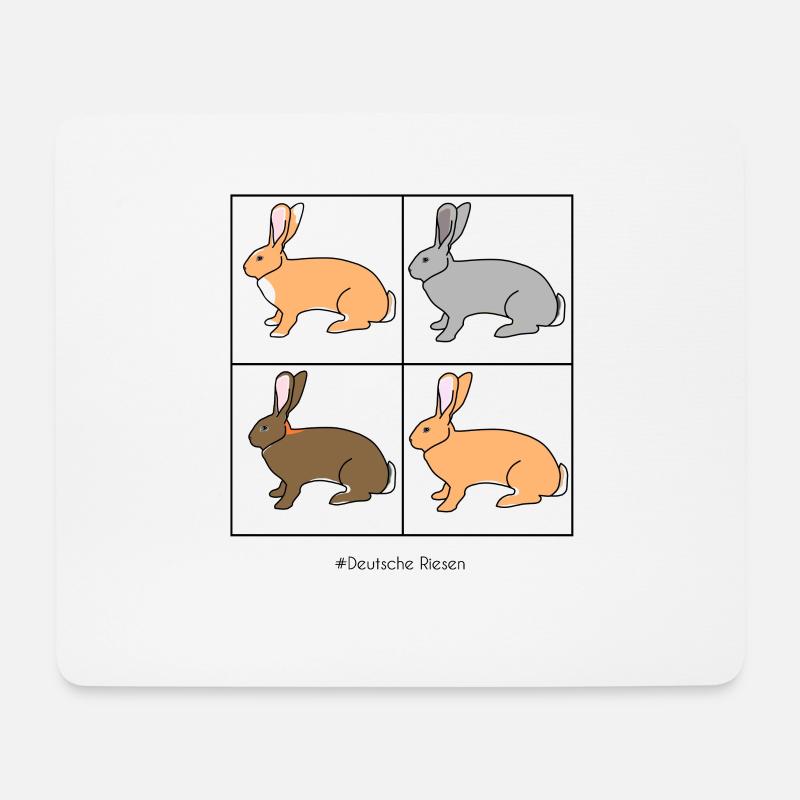 German giant rabbits - Mouse Pad (horizontal) - white