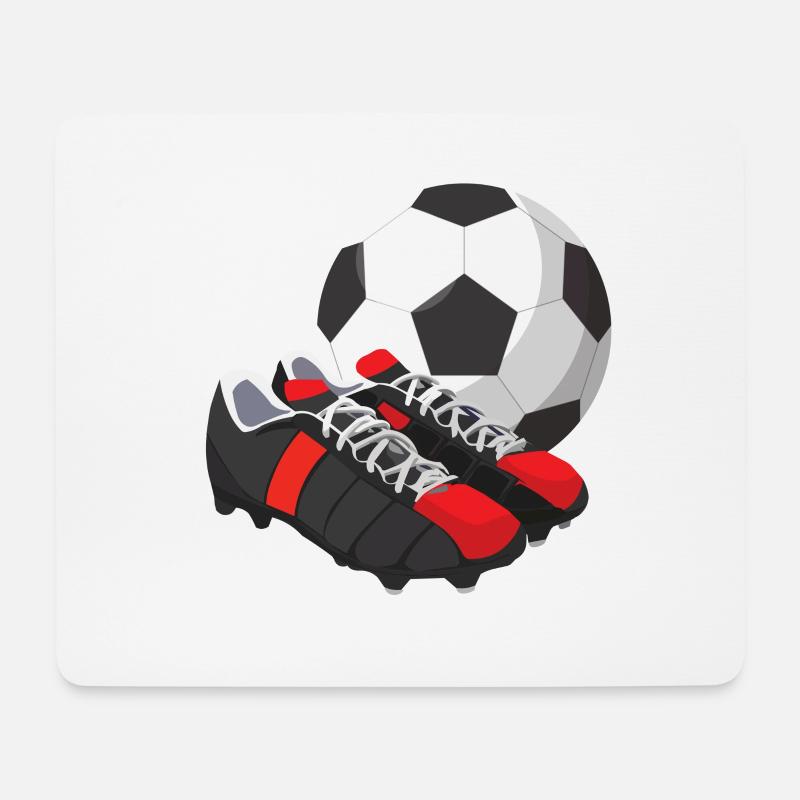 Fussballspiel - Mousepad (Querformat) - Weiß
