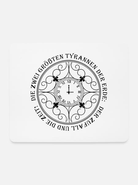 Vintage Uhr - Mousepad (Querformat) - Weiß