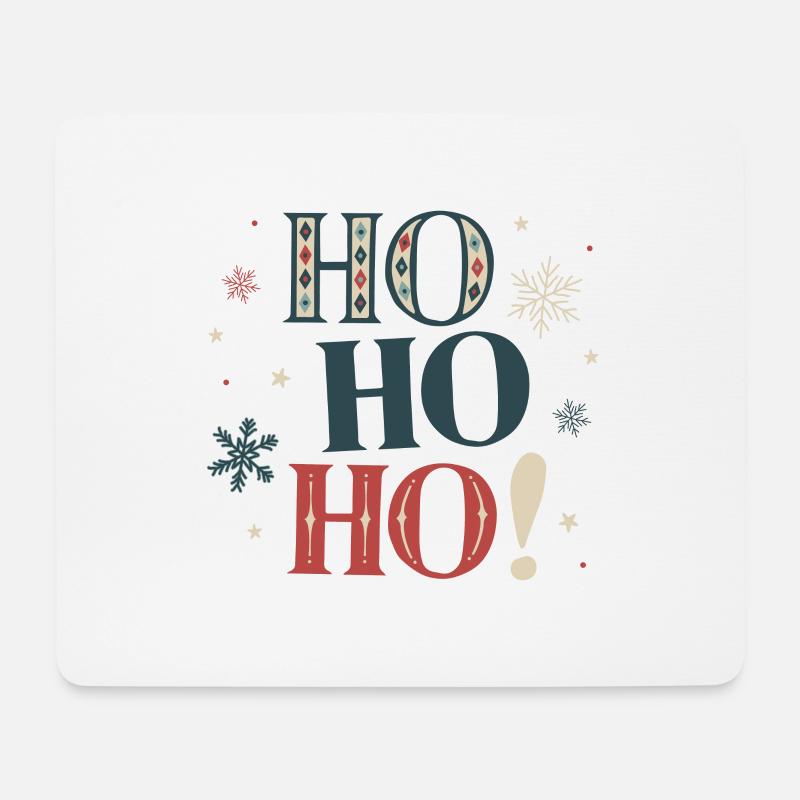 Ho Ho Ho! Weihnachten ist da! - Mousepad (Querformat) - Weiß