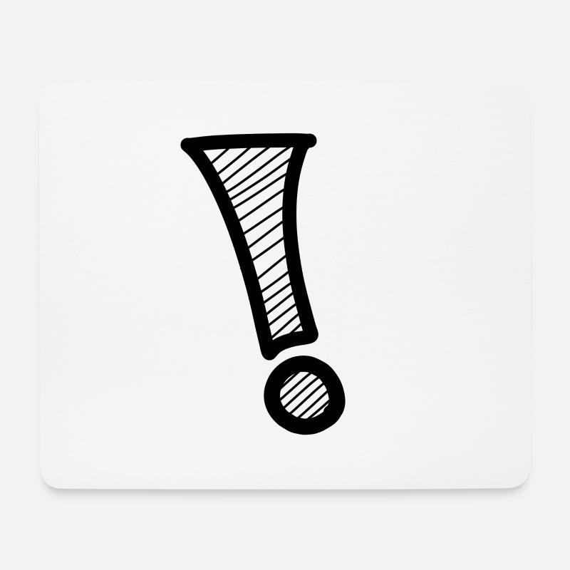 Ausrufezeichen - Mousepad (Querformat) - Weiß