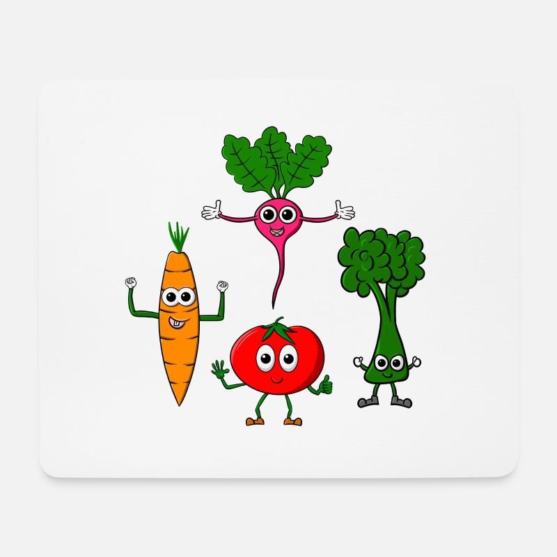 Verschiedene Gemüse - Mousepad (Querformat) - Weiß