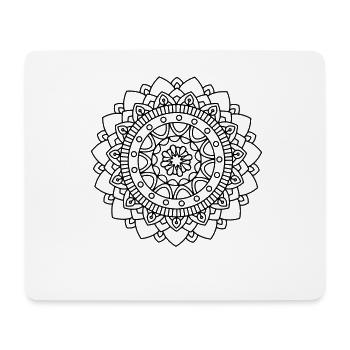Mandala - Mousepad (Querformat) - Weiß - Vorne