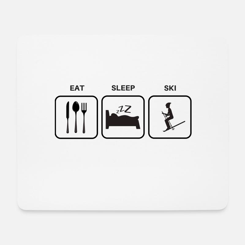Schifahren Skiing Ski - Mousepad (Querformat) - Weiß