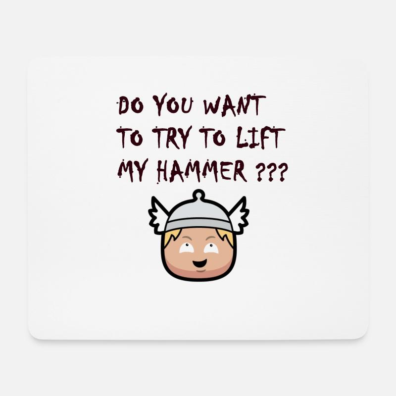 thors hammer - Mousepad (Querformat) - Weiß